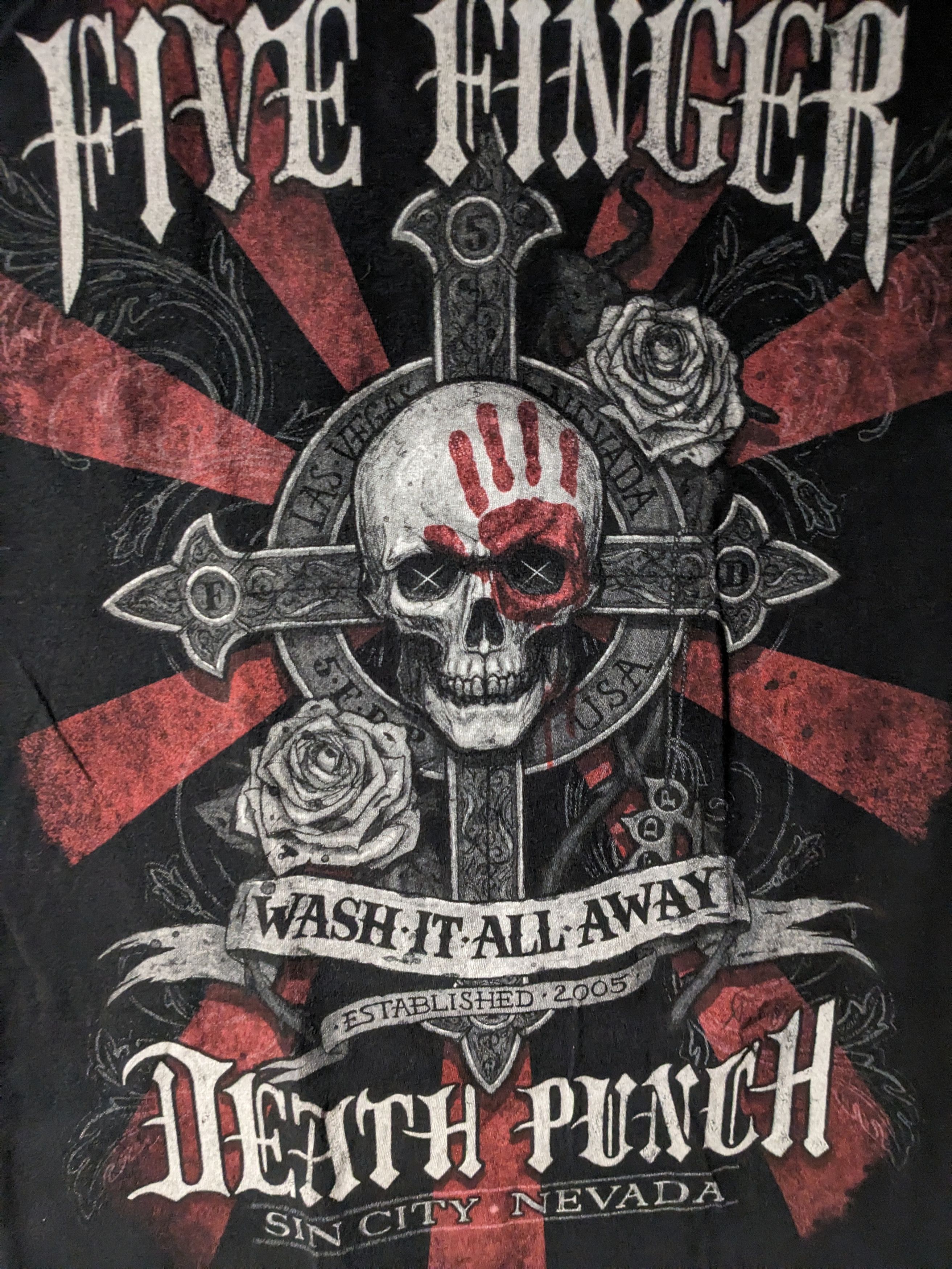 Band Tees × Hot Topic × Vintage Vintage 2015 Five Finger Death Punch Wash It All T-Shirt Size US S / EU 44-46 / 1 - 2 Thumbnail