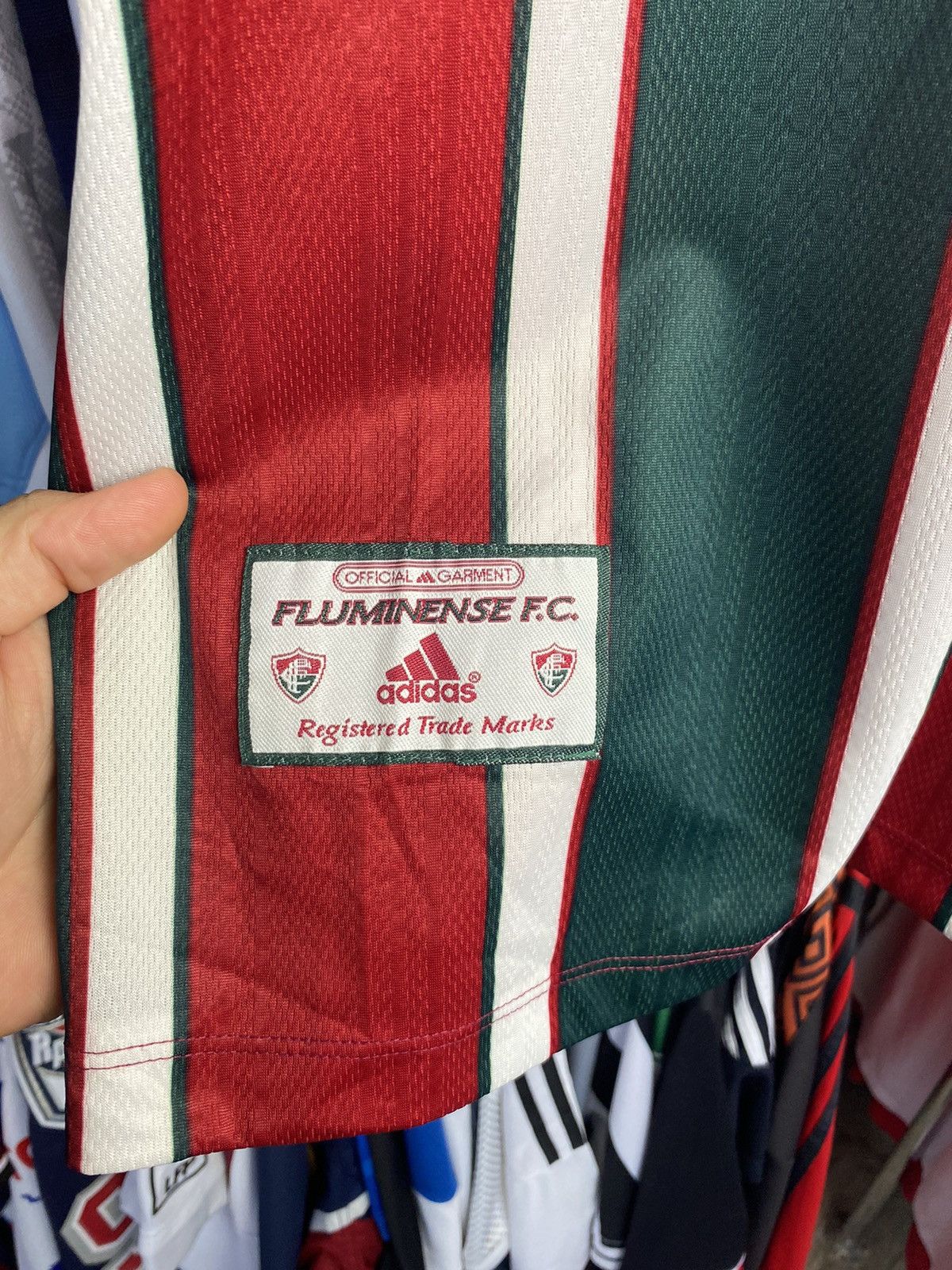 Adidas 1998/00 ADIDAS FLUMINENCE HOME SOCCER FOOTBALL JERSEY SHIRT Size US L / EU 52-54 / 3 - 8 Thumbnail