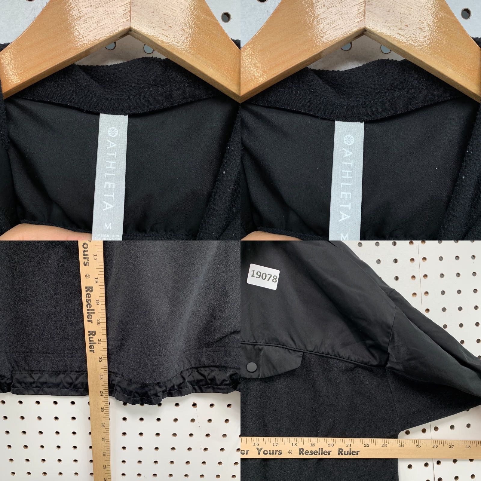 Athleta ATHLETA Microfleece Half Zip Hooded Sweatshirt Black Medium Women's Activewear Size M / US 6-8 / IT 42-44 - 8 Thumbnail