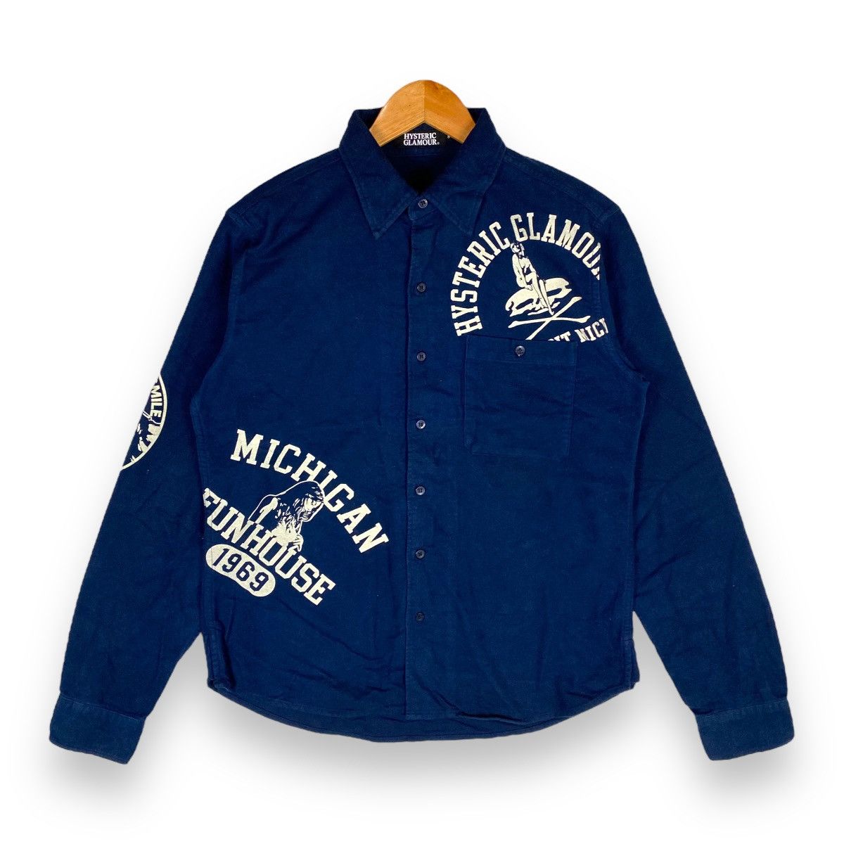 HYSTERIC GLAMOUR DETROIT MICHIGAN FUNHOUSE 1969 BUTTON UP