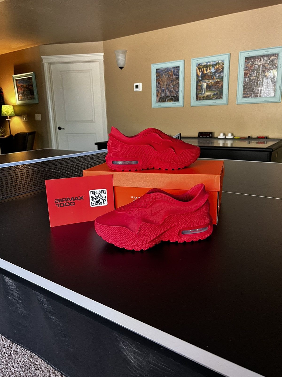 Nike 3D Printed Nike Air Max 1000 Red (Exclusive) Zellerfeld Size US 8 / EU 41 - 1 Thumbnail