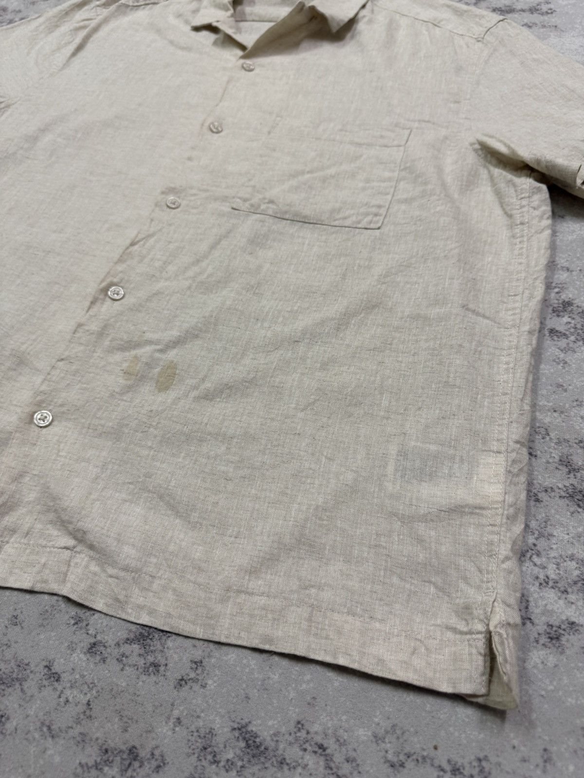 H&M H&M Open Colar Button Up Linen Shirt Size US L / EU 52-54 / 3 - 5 Thumbnail