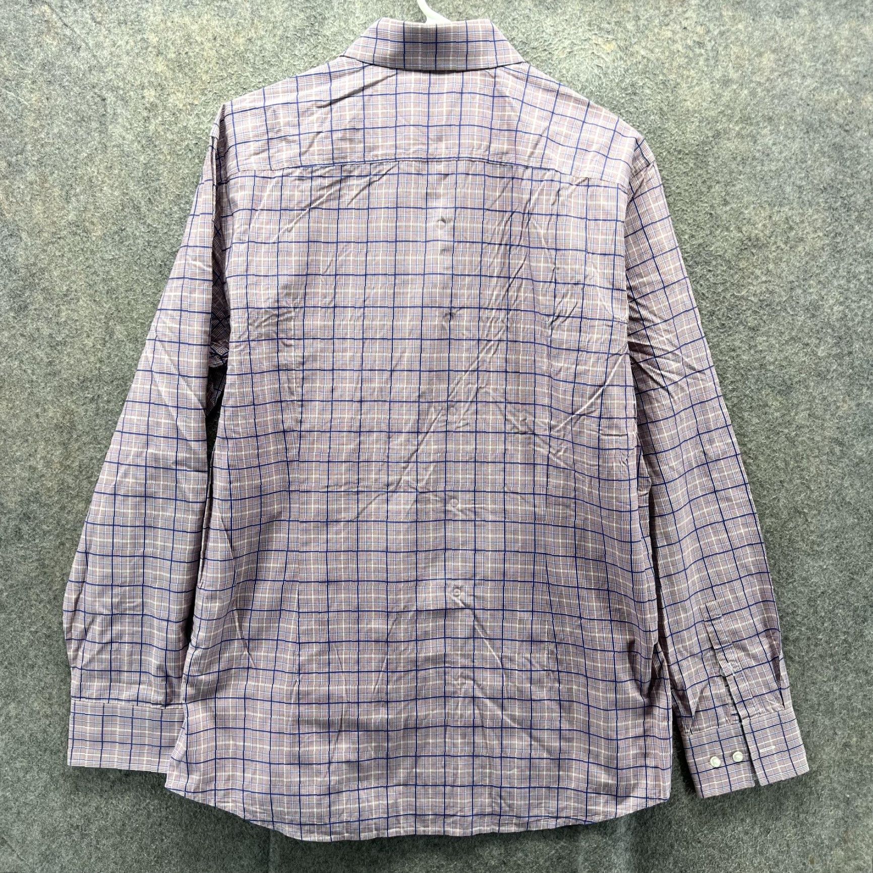 Hugo Boss HUGO BOSS Dress Shirt Mens 16 41 Purple Blue Check Slim Fit Long Sleeve Size 42R - 2 Thumbnail