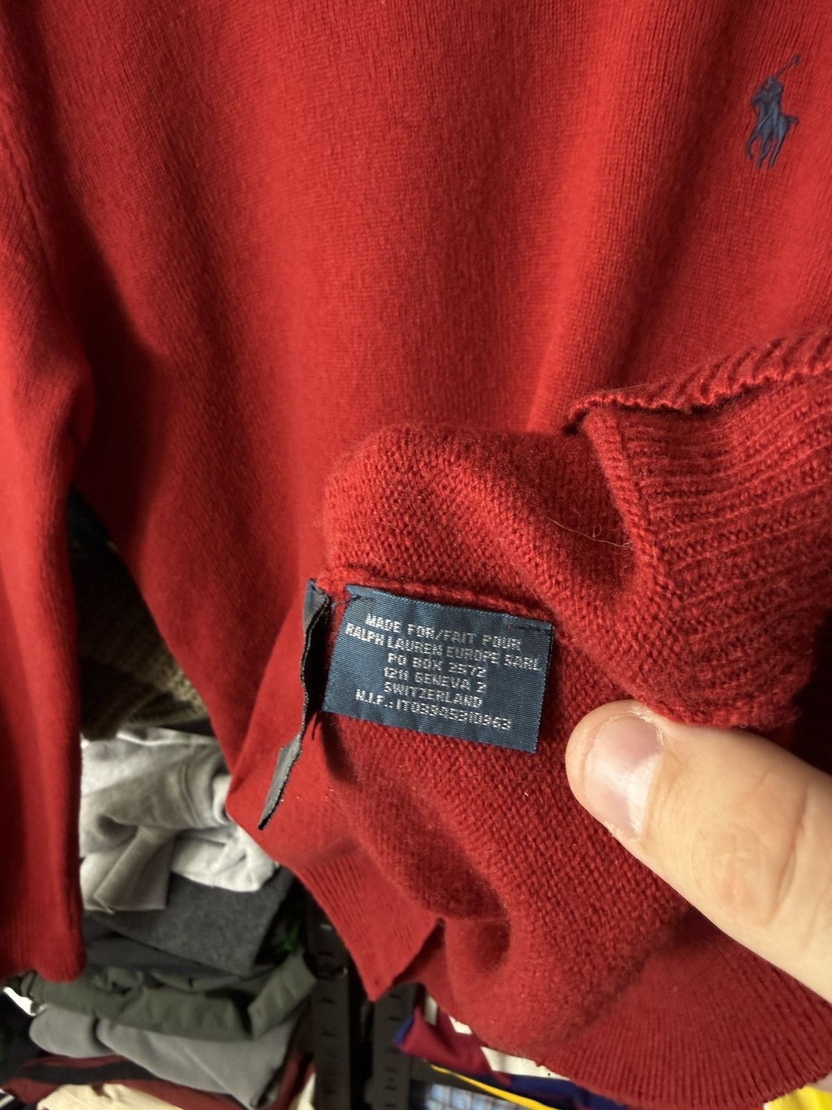 Polo Ralph Lauren Vintage Polo Ralph Lauren Wool Sweater Red Crewneck Knit Size US S / EU 44-46 / 1 - 7 Thumbnail