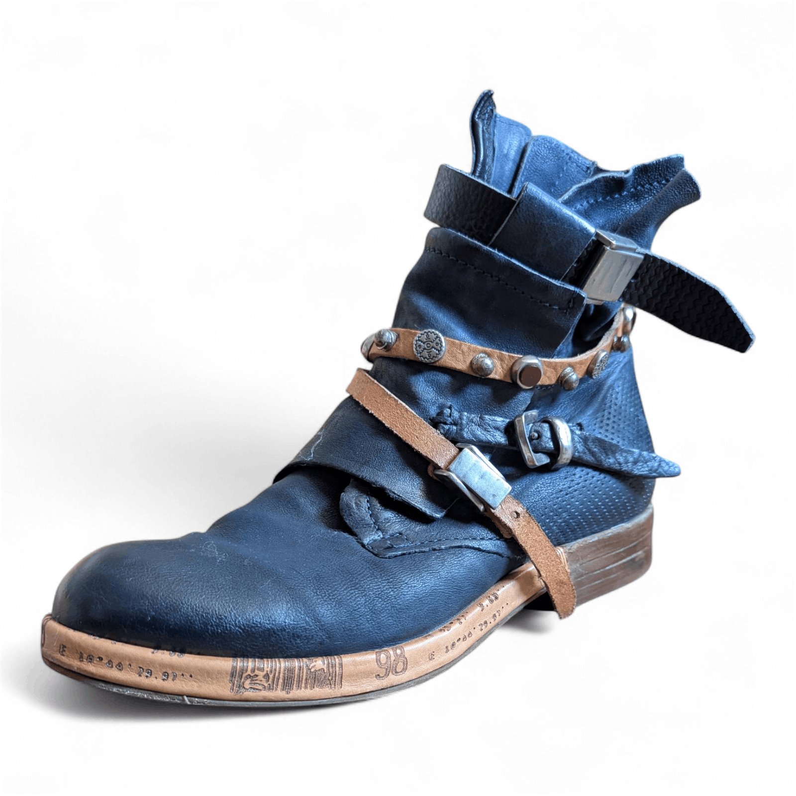 A.S.98 A.S. 98 SAINT Multi-Strap Biker Ankle Boots Size US 8 / IT 38 - 3 Thumbnail