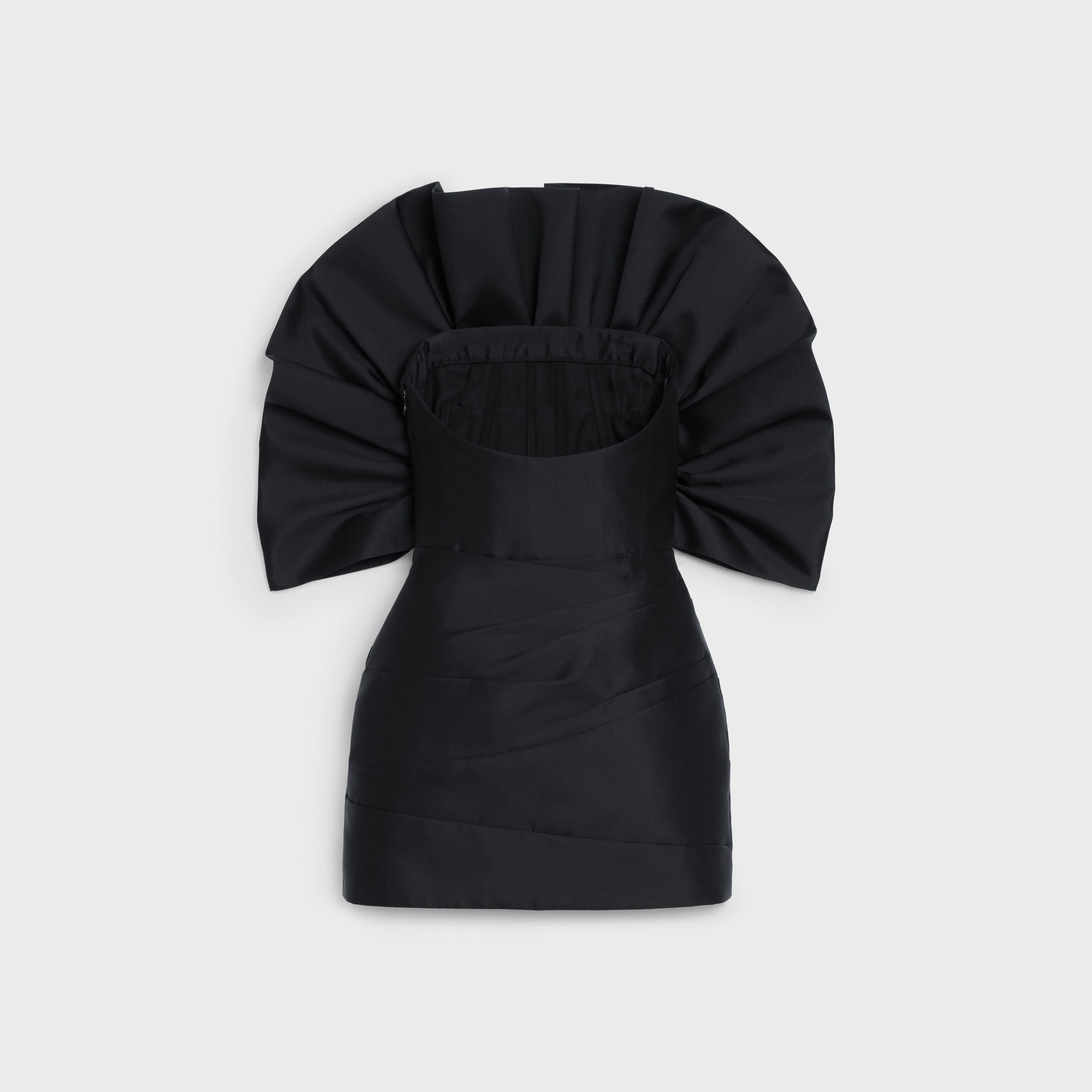 Celine o1w1db10925 2R45G742Q Bustier Mini Dress in Black Size XS / US 0-2 / IT 36-38 - 2 Thumbnail
