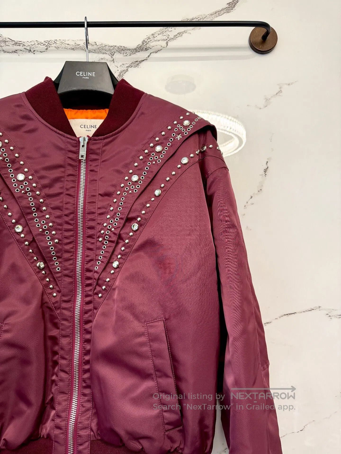 Celine celine spring summer bomber jacket with rhinestones. Size M / US 6-8 / IT 42-44 - 2 Thumbnail