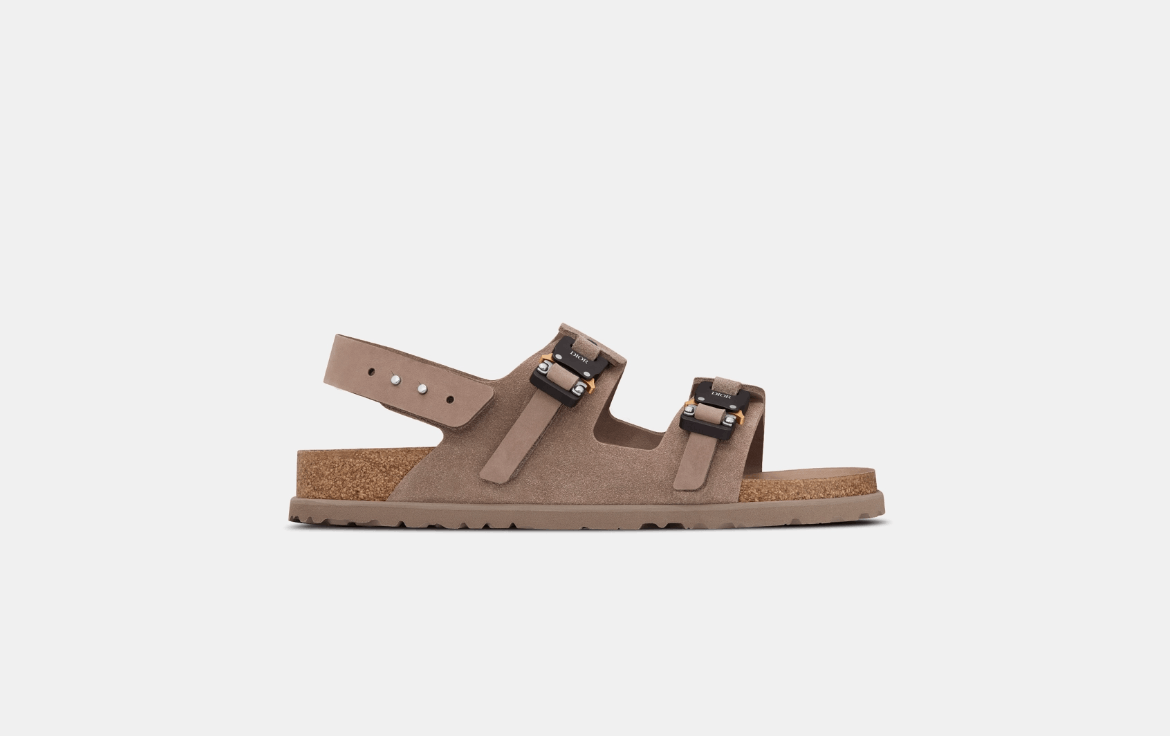 image of Birkenstock x Dior O1W1Db10224 Milano Sandal Smooth Calf In Brown, Men's (Size 12)