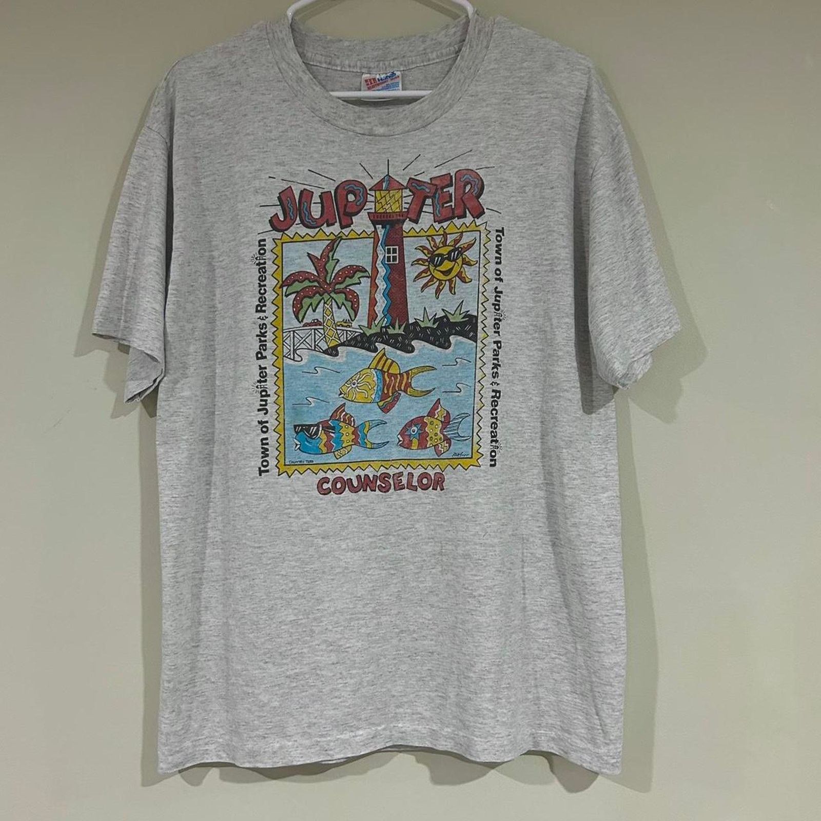 Hanes Vintage Jupiter Parks & Recreation Counselor Shirt Size US L / EU 52-54 / 3 - 1 Thumbnail