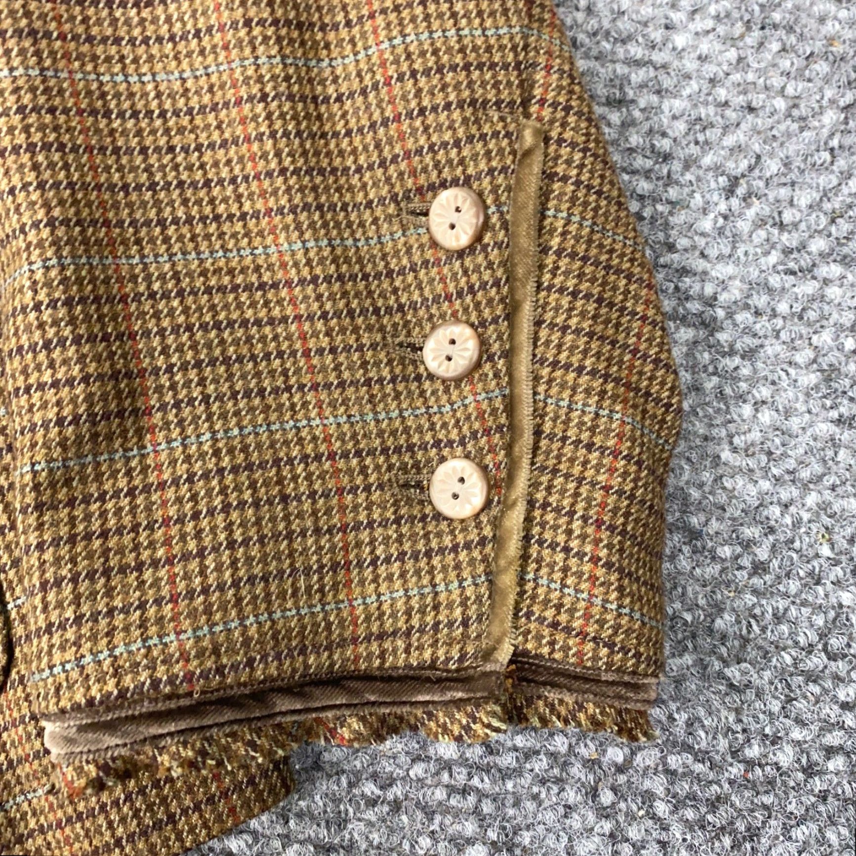 J. Jill J Jill Blazer Womens Size 20 Brown Houndstooth Plaid Wool Blend Stretch Lined Size 3XL / US 20-22 - 5 Thumbnail