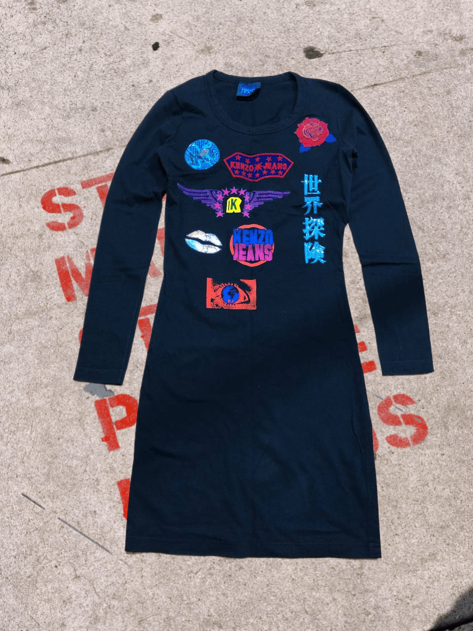 Kenzo Kenzo Vintage print graphic long sleeve dress Size S / US 4 / IT 40 - 1 Thumbnail