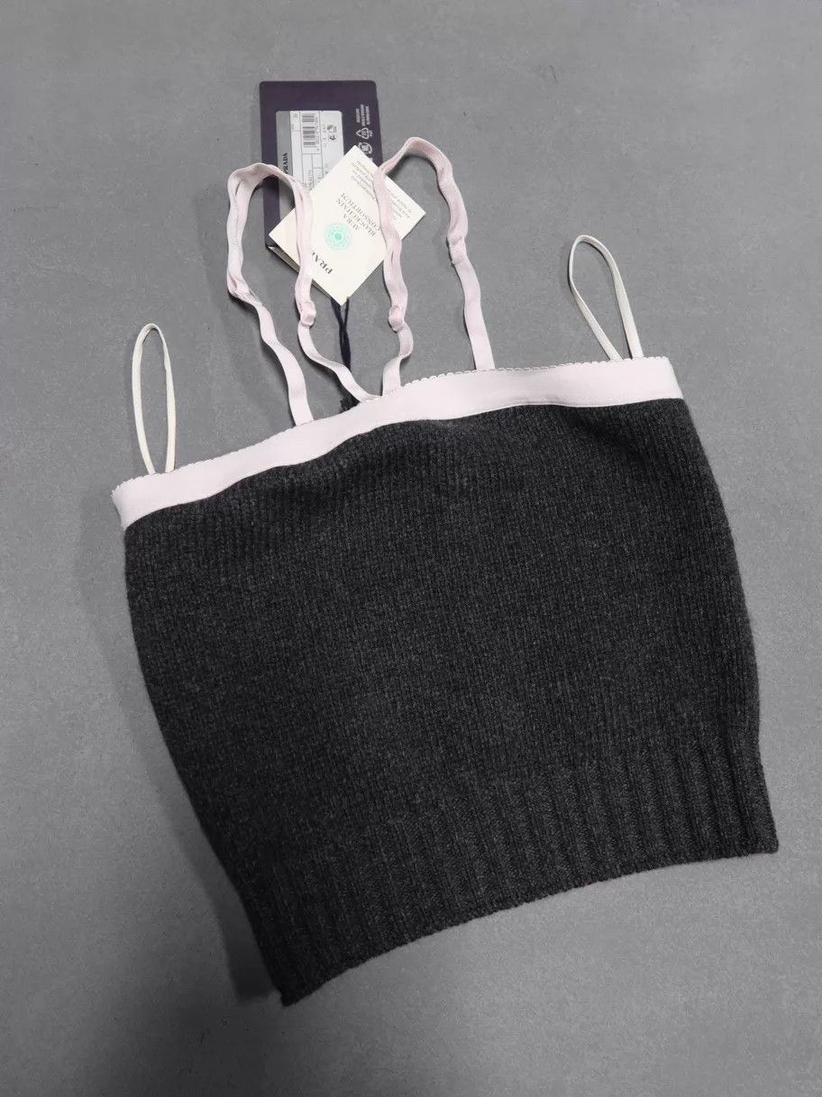 Prada PRADA FW25 Wool-Cashmere Stretch Strap Cami Wmn's 36 Size XS / US 0-2 / IT 36-38 - 2 Thumbnail