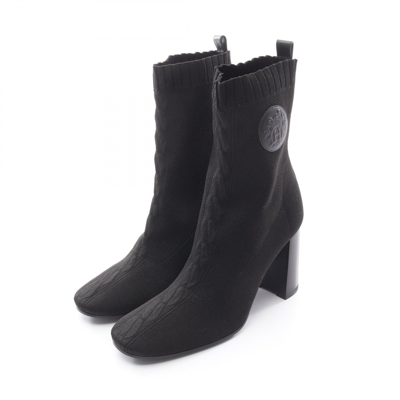 Hermes Hermes Hermes JENNA60 leather fabric boots Leather Shoes DUTY FREE for USA Size ONE SIZE - 1 Thumbnail