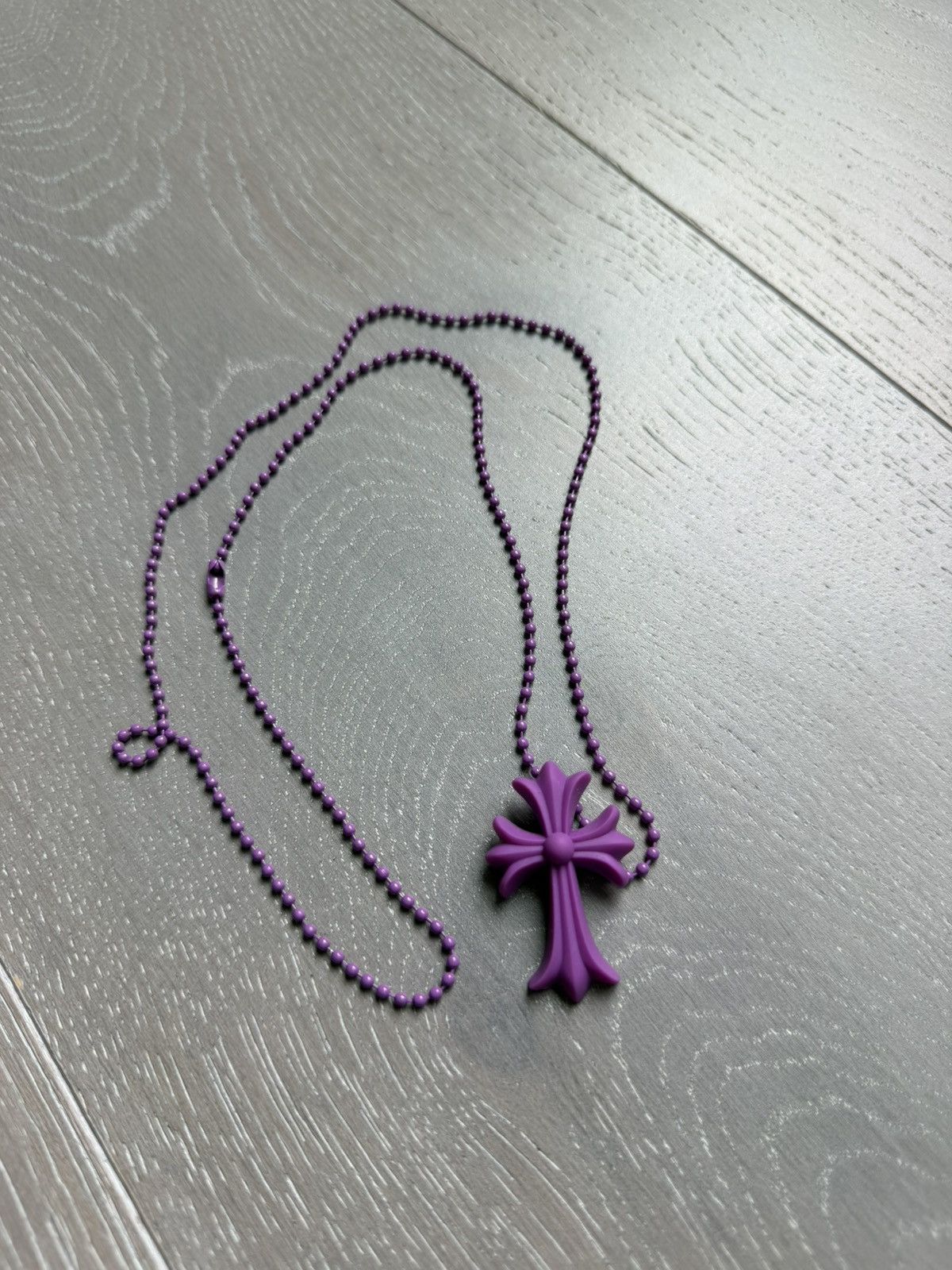 Chrome Hearts Chrome Hearts Silichrome Cross Necklace Size ONE SIZE - 1 Thumbnail