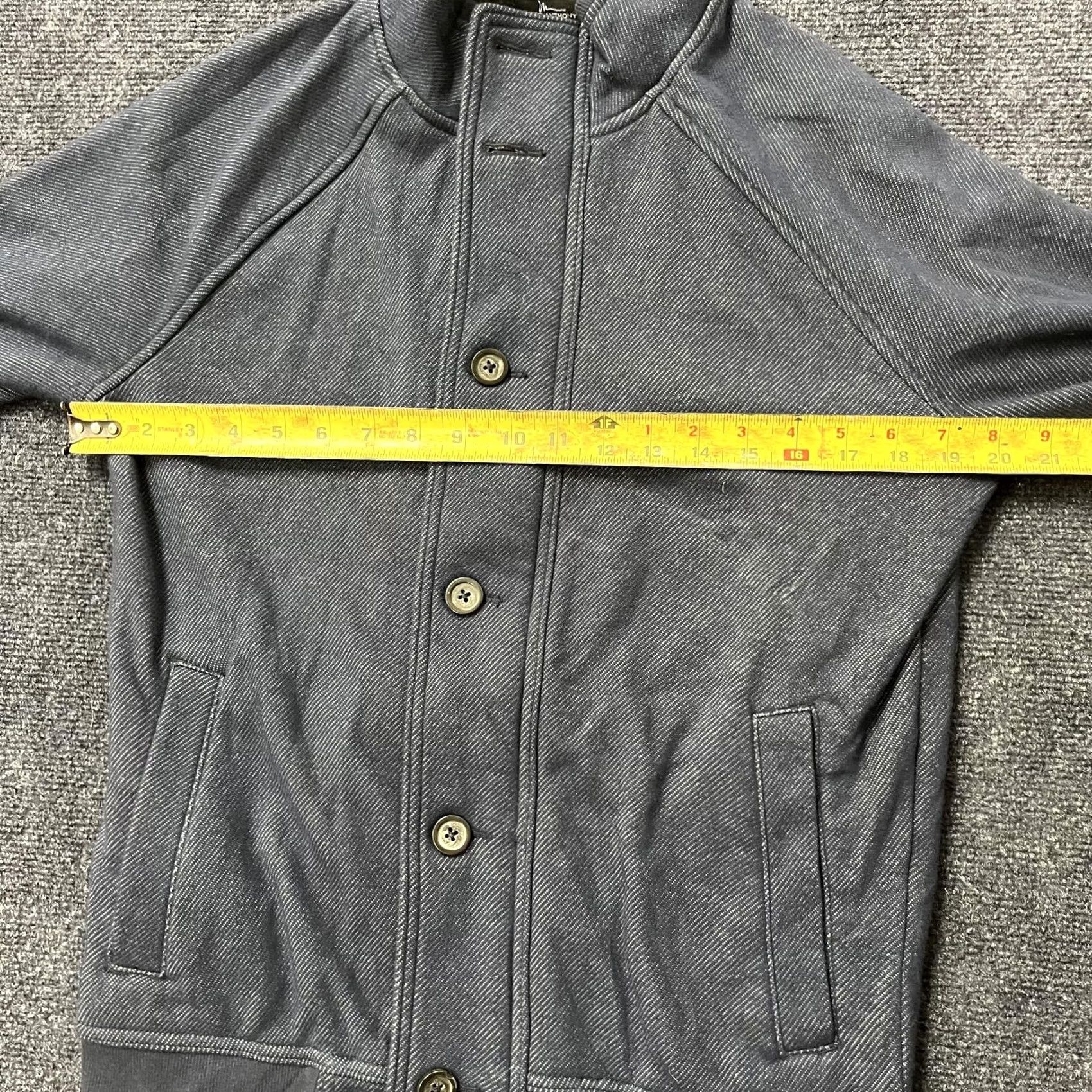 Marcs Marc Anthony Jacket Mens S Blue Herringbone Fleece Lined Bomber Full Zip Casual Size US S / EU 44-46 / 1 - 6 Thumbnail