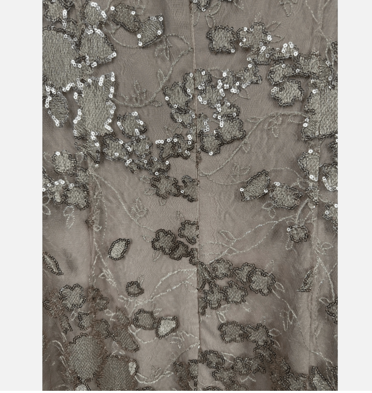 Other Teri Jon Rose Gold Floral Embroidered Sequined Gown Size L / US 10 / IT 46 - 12 Thumbnail