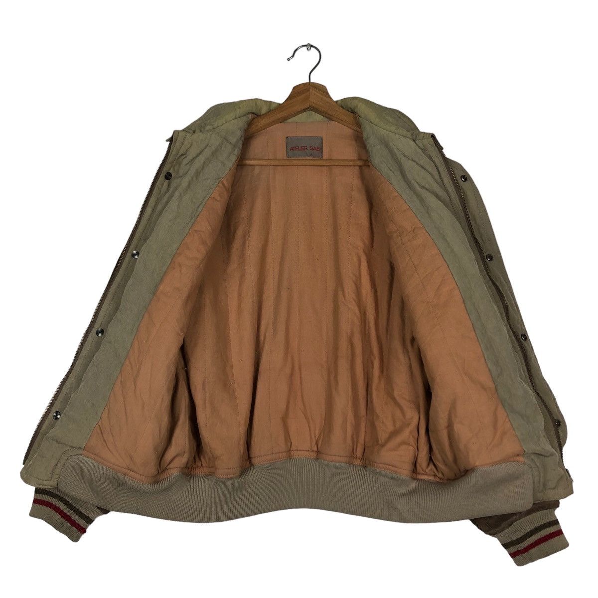Japanese Brand 🔥Vintage Stadium Jumper Leather Atelier Sab Issey Miyake Size US M / EU 48-50 / 2 - 13 Thumbnail