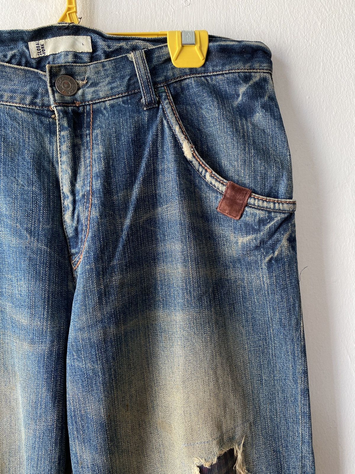 Japanese Brand Japanese Brand Global Work Distressed Denim Size US 32 / EU 48 - 9 Thumbnail