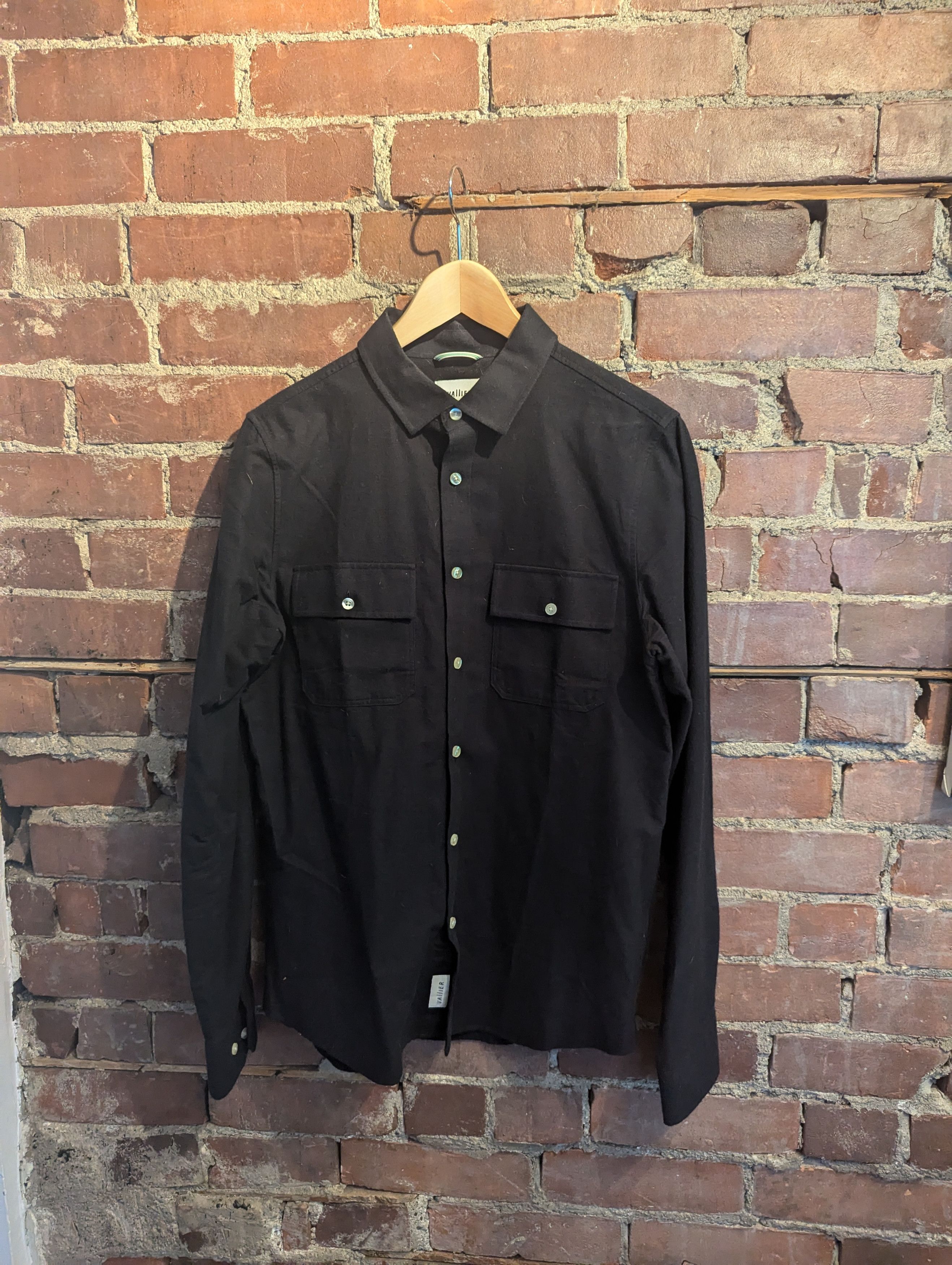 Flannel Vallier brushed flannel navy shirt Size US M / EU 48-50 / 2 - 1 Preview