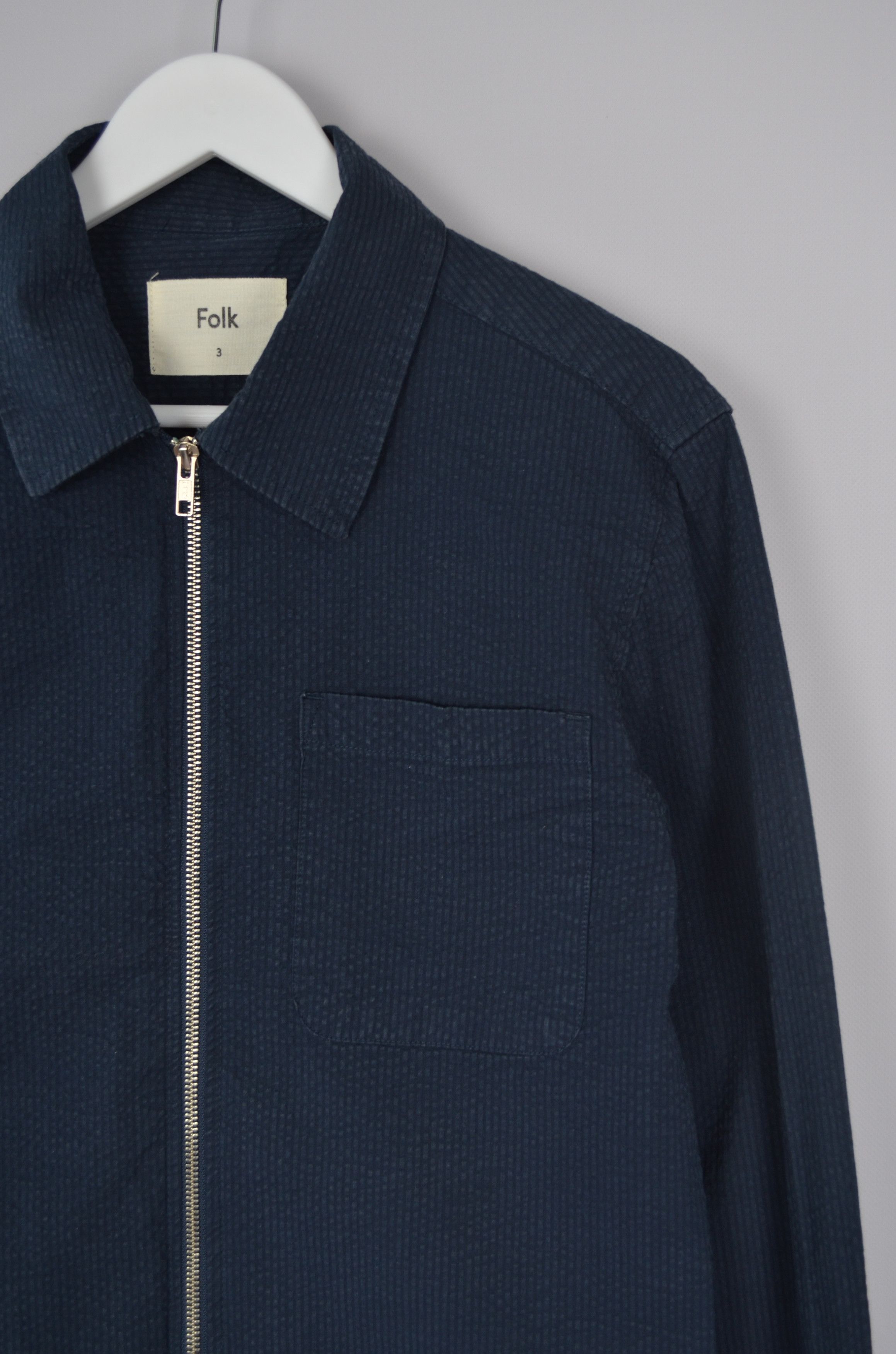 Folk FOLK Overshirt Jacket Navy Size 3 / Small Full Zip P2P 20" Size US S / EU 44-46 / 1 - 3 Thumbnail