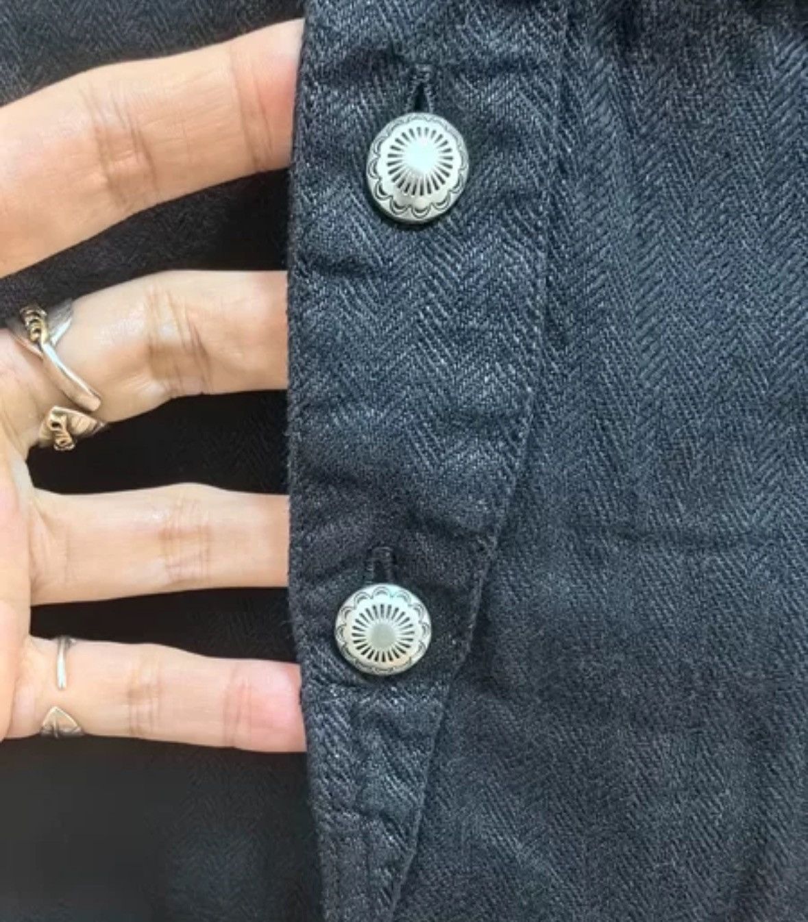 Kapital Kapital silver button loose linen herringbone shirt Size US M / EU 48-50 / 2 - 3 Thumbnail