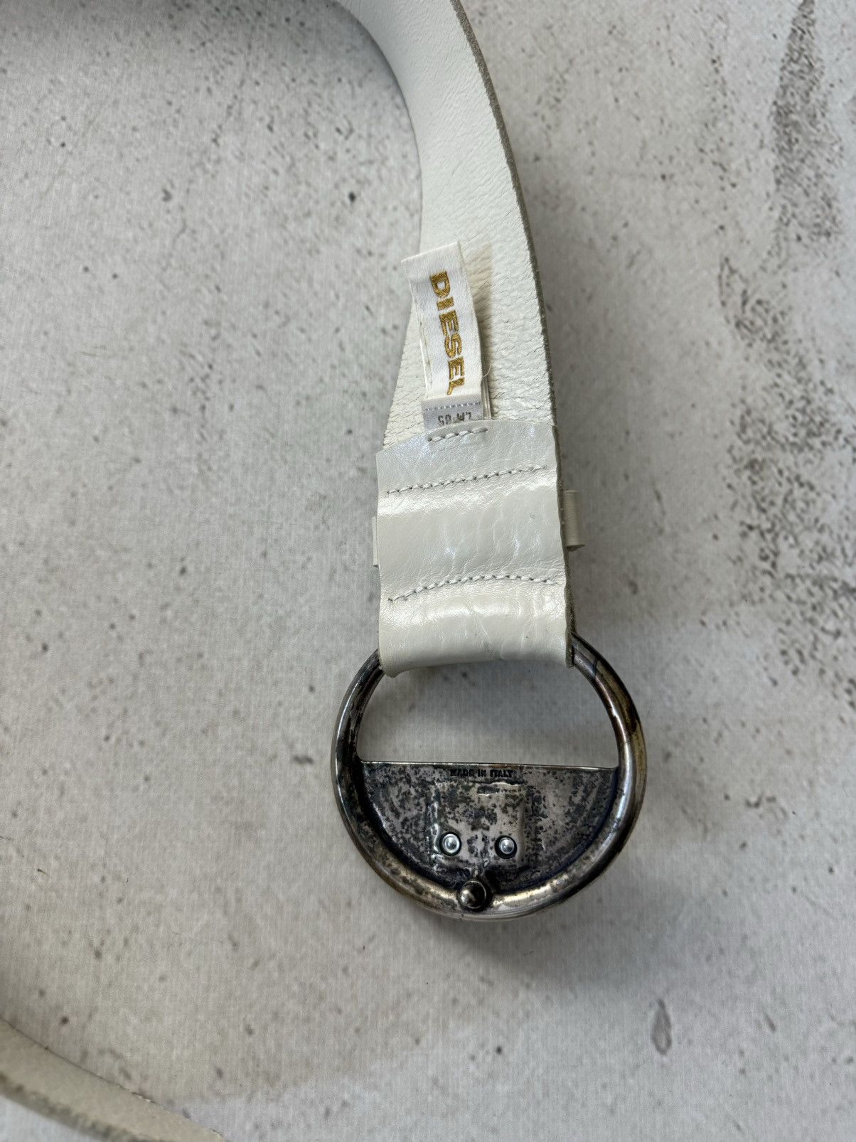 Diesel × Vintage Diesel Vintage Avantgarde Y2K Crazy Real Leather Belt Size ONE SIZE - 5 Thumbnail