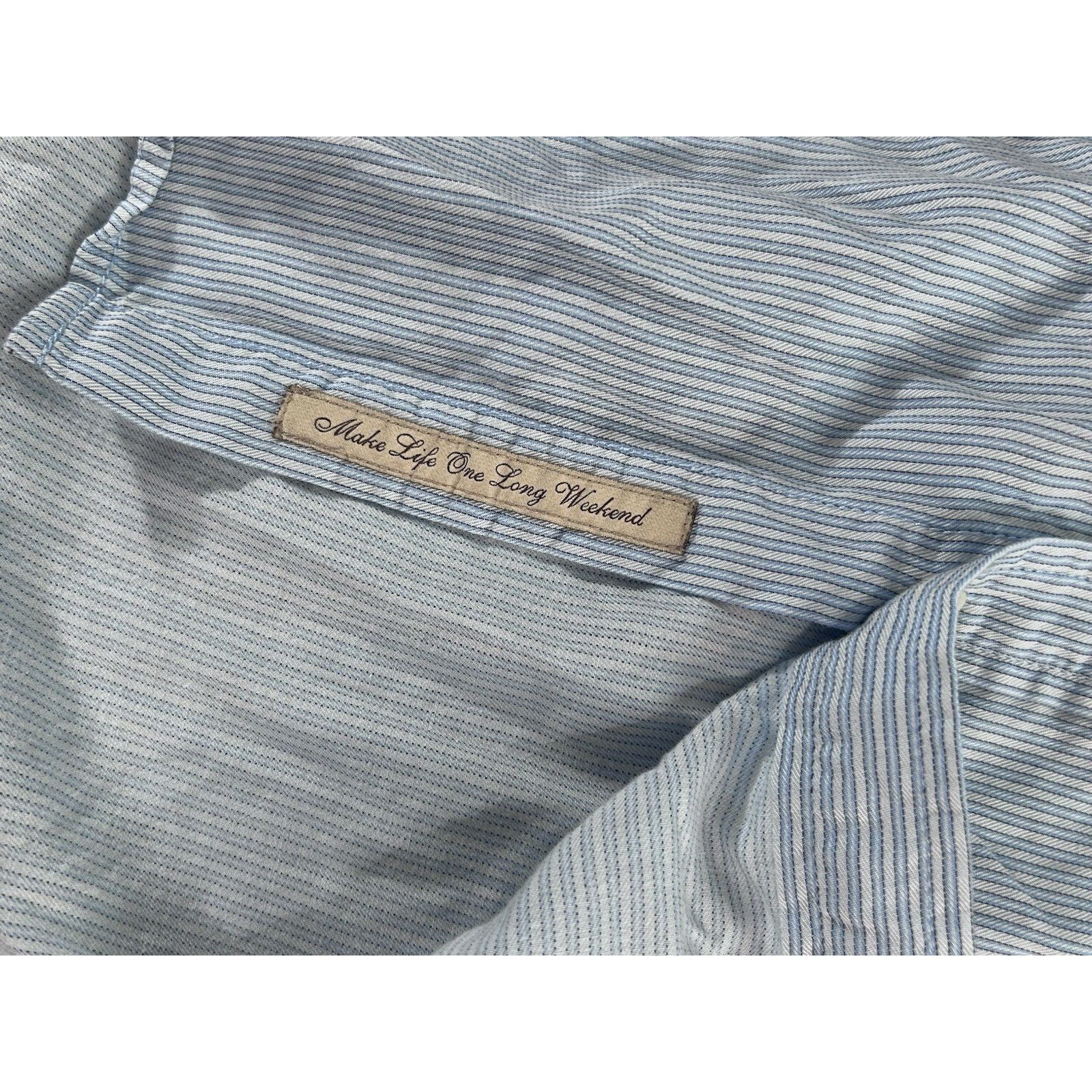 Tommy Bahama tommy bahama button down shirt Medium Blue White Stripe Size US M / EU 48-50 / 2 - 5 Thumbnail