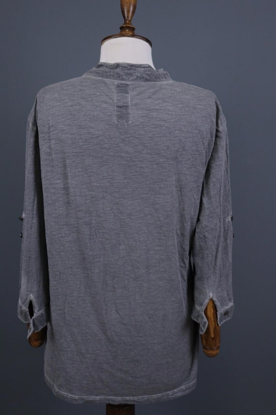 Thom Krom Thom Krom Gray Henley Lagenlook Tunic Blouse Shirt Size L Size L / US 10 / IT 46 - 8 Thumbnail