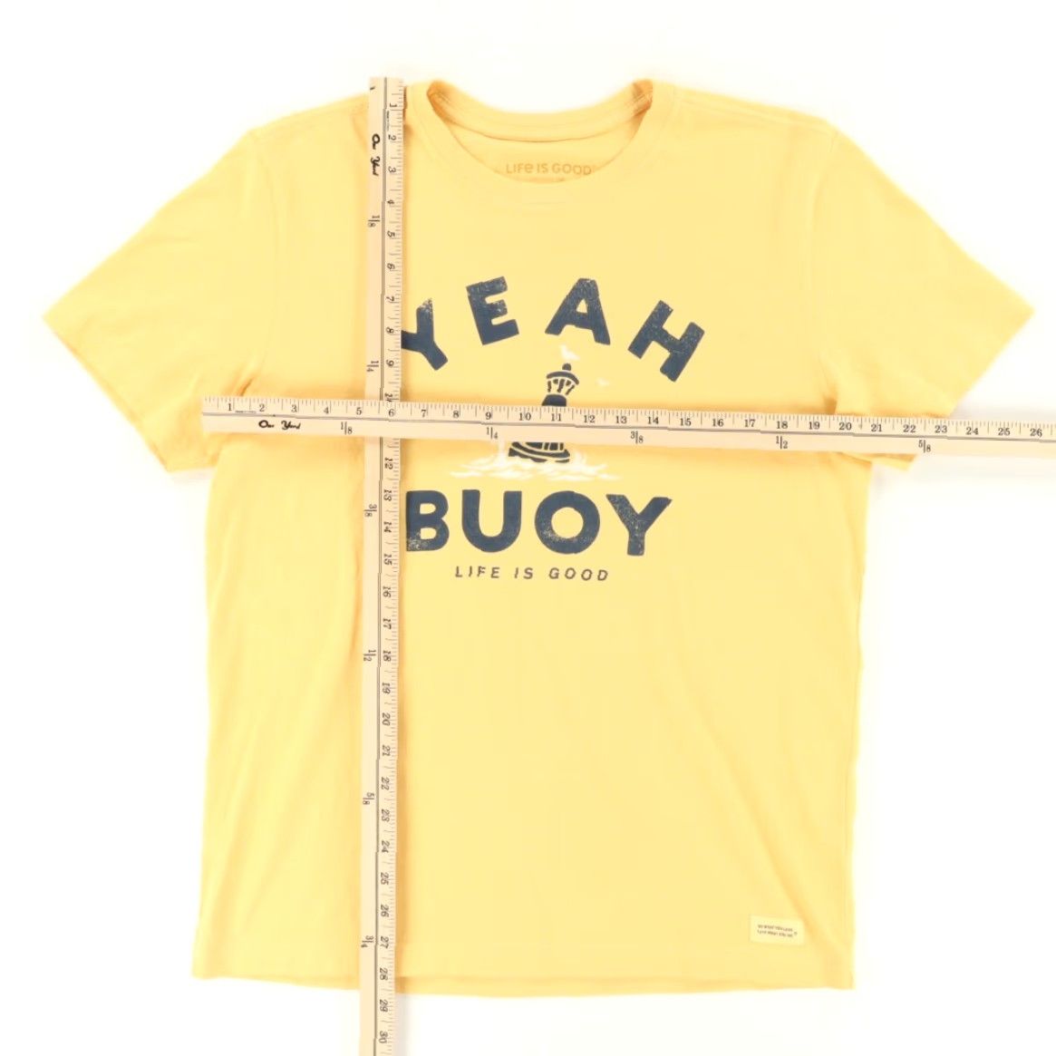 Life is Good Life is Good Yeah Buoy Solid T-Shirt Yellow Men's M Shirt Mens M Yellow Yeah Buoy Solid T-Shirt Life is Good Size US M / EU 48-50 / 2 - 3 Thumbnail