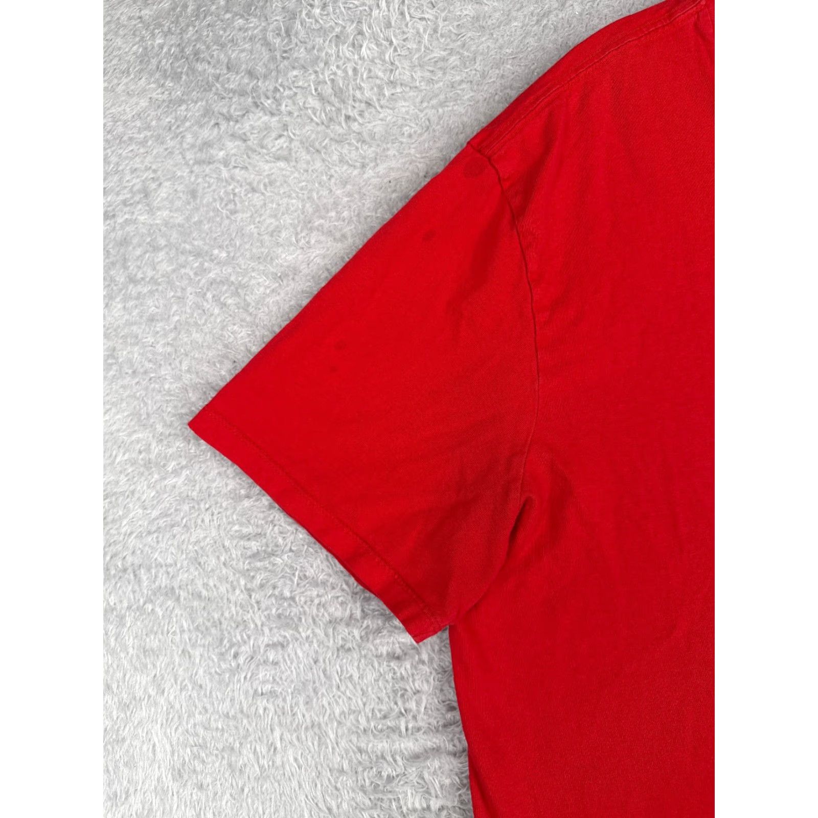 Tommy Hilfiger VINTAGE Tommy Hilfiger Shirt Adult XL Red Short Sleeve Crew Neck 100% Cotton Logo Men Size US XL / EU 56 / 4 - 3 Thumbnail