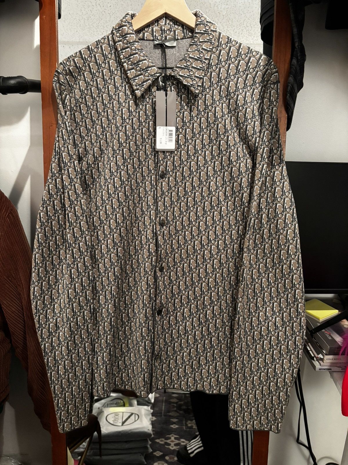 Dior Dior All Over Oblique Button Down Shirt 'Multicolor' XL Size US XL / EU 56 / 4 - 1 Thumbnail