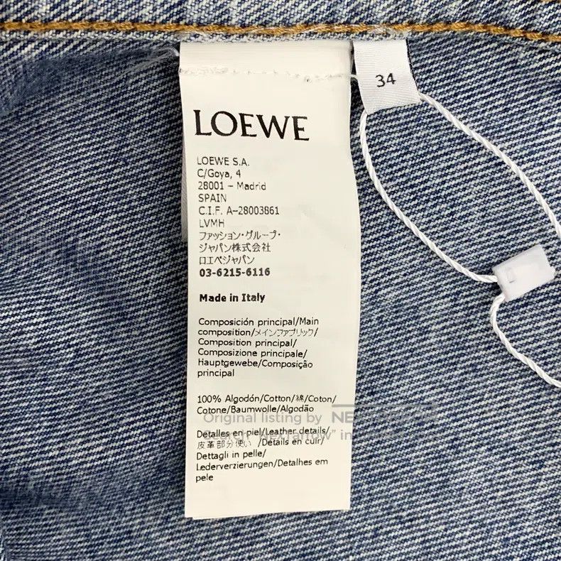 Loewe Loewe Blue Logo Leather Patch Cotton Collar Single Breaste Size XXS / US 00 / IT 34 - 7 Thumbnail