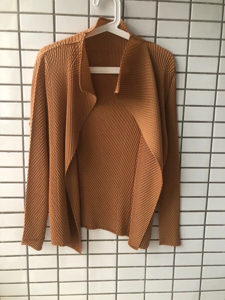 Issey Miyake Issey Miyake size:2 Brown pleated coat Size XS / US 0-2 / IT 36-38 - 1 Thumbnail
