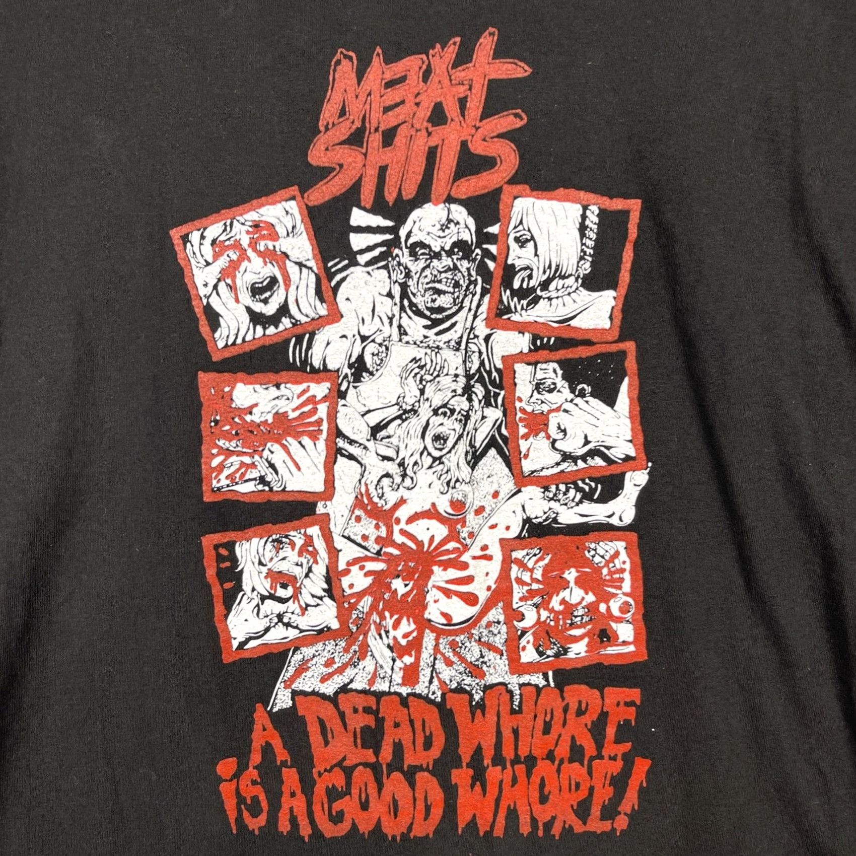 Hanes MeatShits Shirt Mens 2XL Black Death Metal Grindcore Band Tee Short Sleeve Shirt Mens Shirt 2XL Black Death Metal Grindcore Band Tee Short Sleeve Size US XXL / EU 58 / 5 - 4 Thumbnail