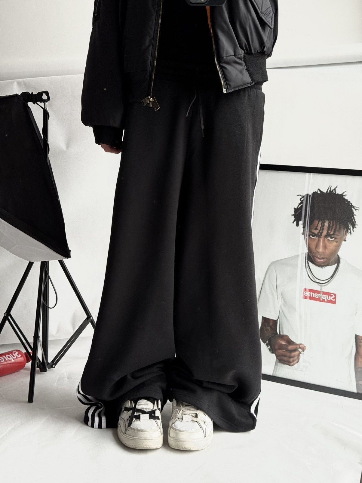 Adidas Adidas Balenciaga Style baggy Track Pants Hype Sweatpants Size US 32 / EU 48 - 11 Thumbnail