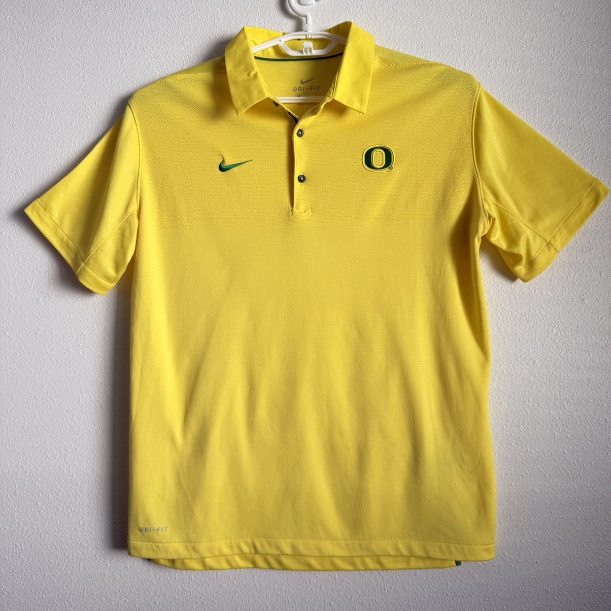 Nike Nike Dri-FIT Oregon Ducks Polo Shirt Men’s Large Yellow Golf Size US L / EU 52-54 / 3 - 1 Thumbnail
