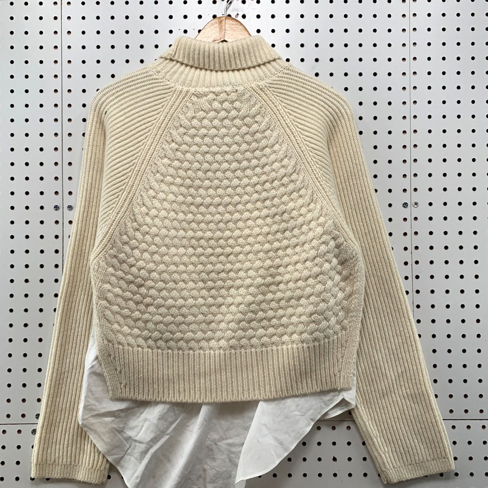 Allsaints AllSaints Knit Sweater Womens Small Beige Wool Cashmere Layers 19.5x27 Size S / US 4 / IT 40 - 2 Thumbnail