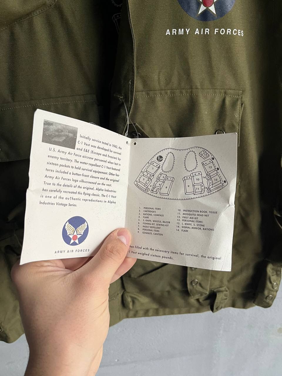 alpha industries military vest rare