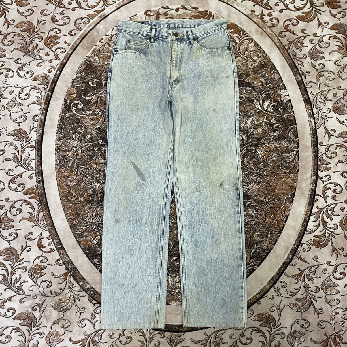 Lee 🔥Vintage 80s Lee Riders Stoned Washed Distress Denim Jeans Size US 31 - 1 Thumbnail