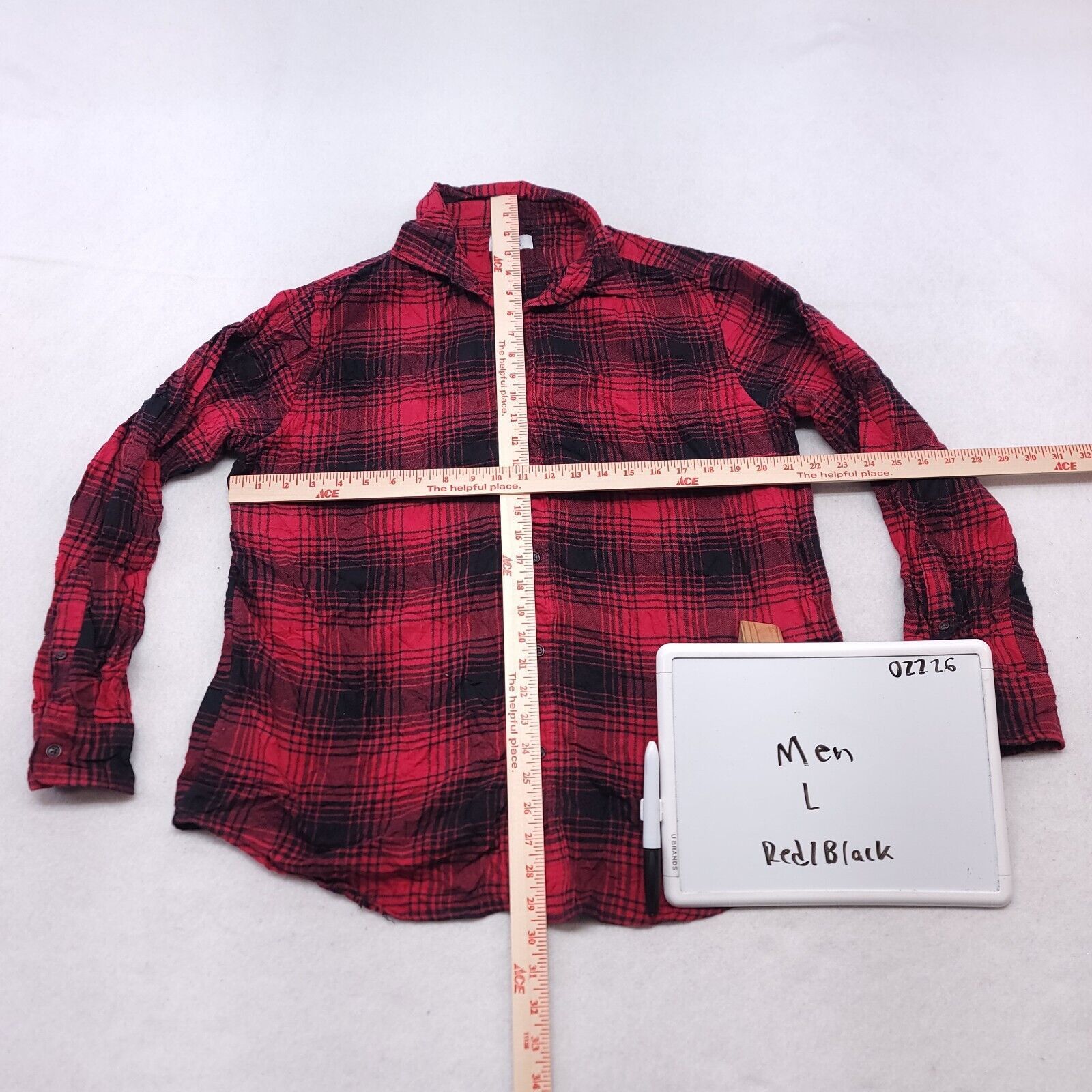 Croft & Barrow Croft & Barrow Tartan Flannel Shirt Mens Size L Red Black Size US L / EU 52-54 / 3 - 6 Thumbnail