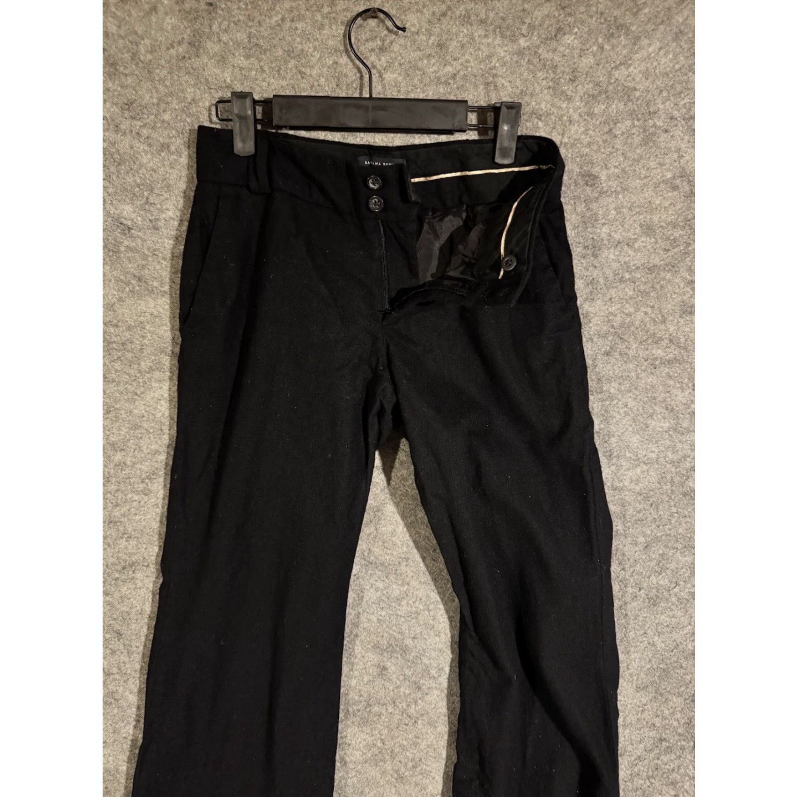 Banana Republic VINTAGE Banana Republic Martin-Fit Pants Womens Size 4 Stretch Office Chic 2009 Elegant Black Wool Spandex Size 27" / US 4 / IT 40 - 6 Thumbnail