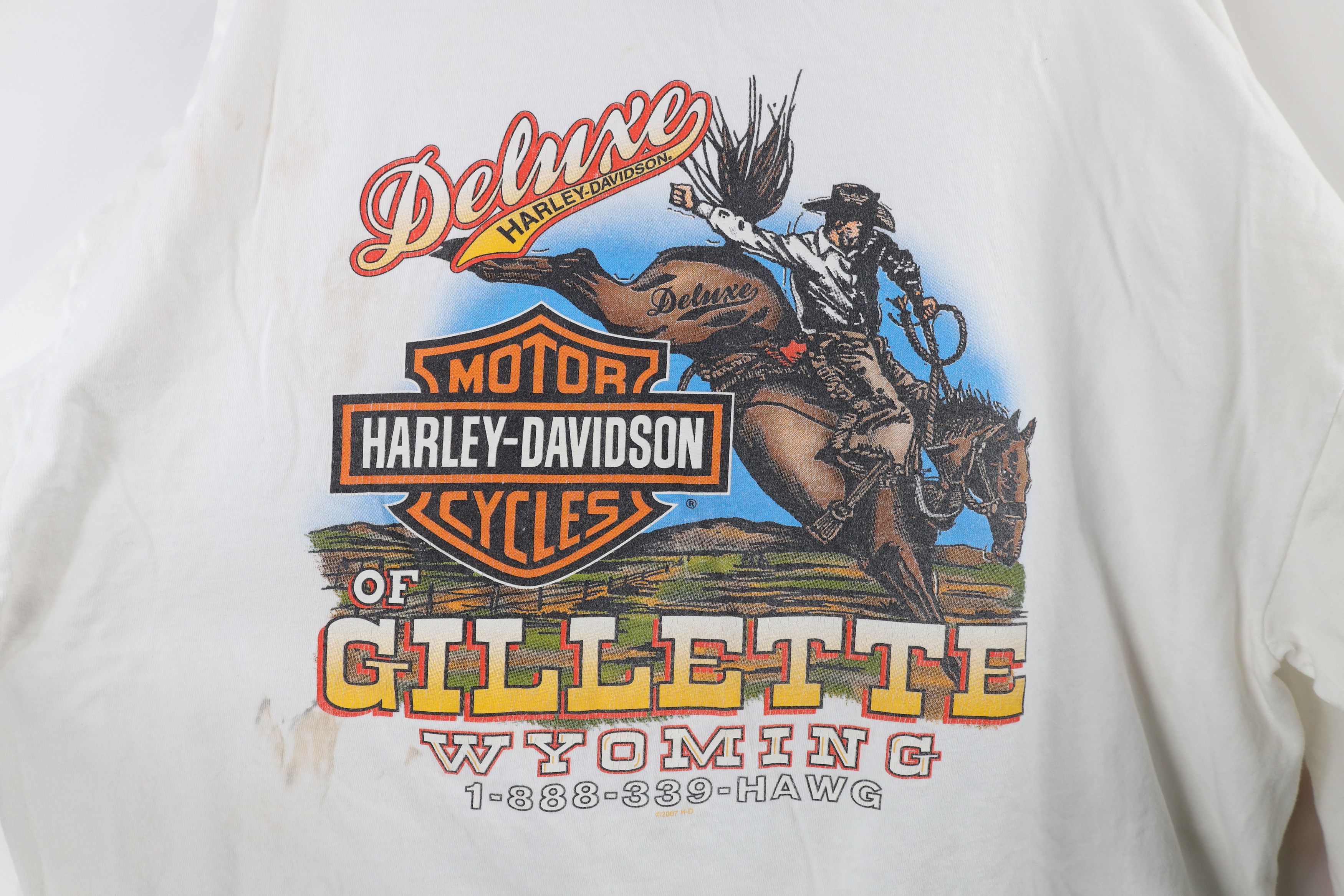 Harley Davidson Vintage Harley Davidson Fire Flames Long Sleeve T-Shirt USA Size US XXL / EU 58 / 5 - 11 Thumbnail