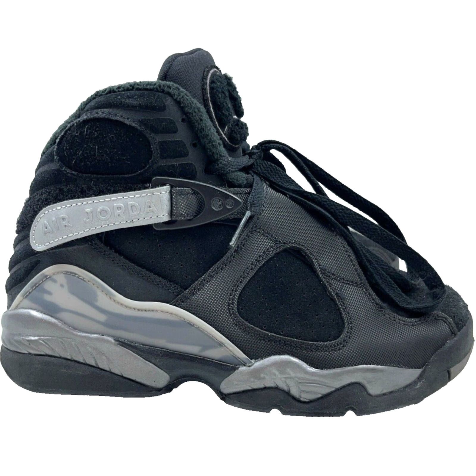 Jordan Brand Air Jordan 8 Retro Sneaker Men Size 5Y Black/Gunsmoke-Metallic Silver FN5190 001 Size ONE SIZE - 2 Thumbnail