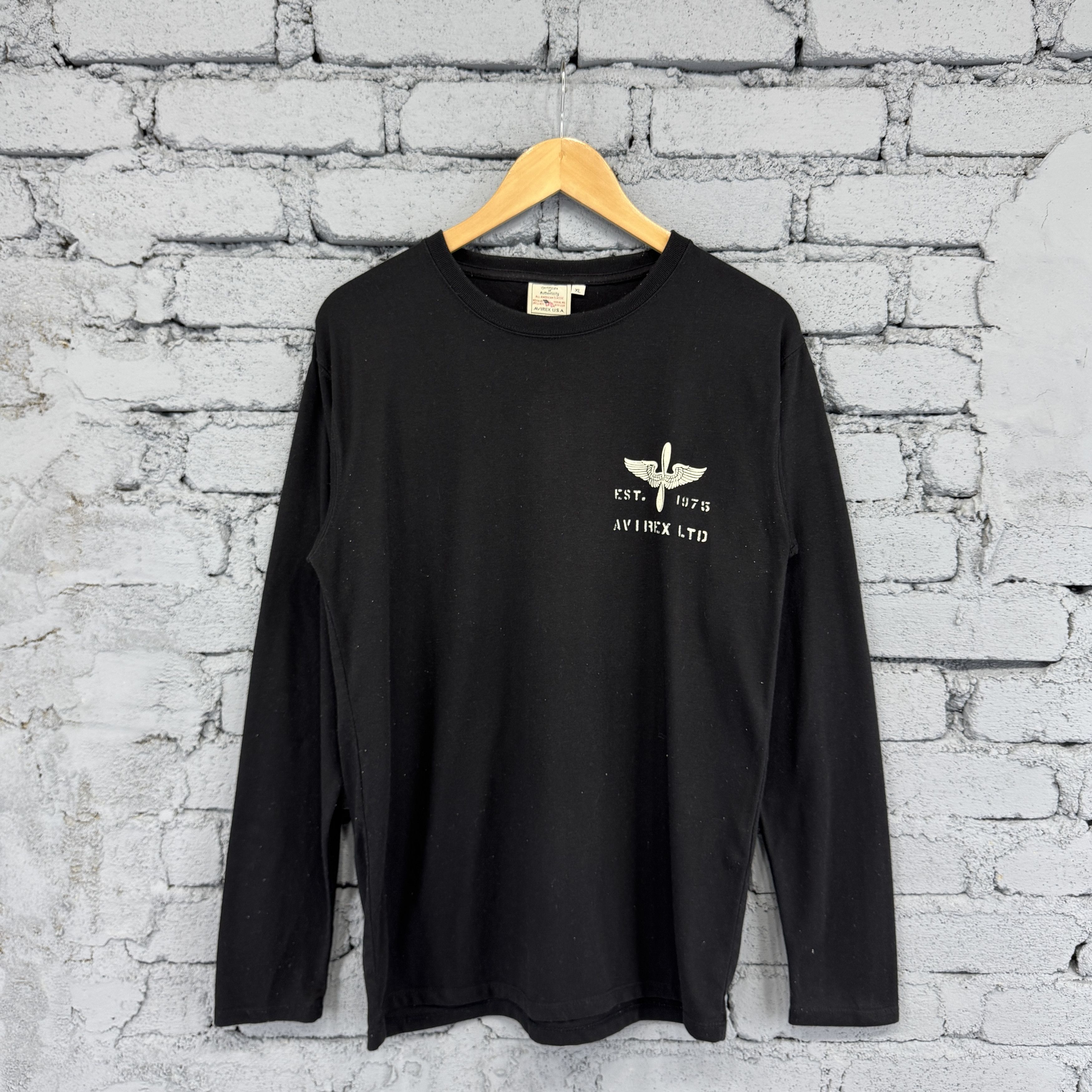 Vintage Avirex U.S. Air Corps Keep 'Em Flying Long-sleeve Tshirt Size US XL / EU 56 / 4 - 2 Thumbnail