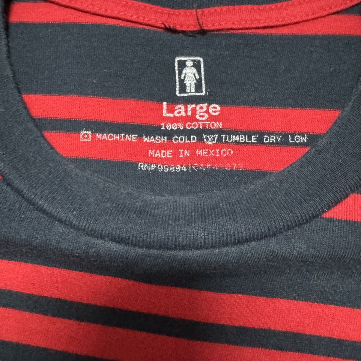Girl Skateboards Vintage Girl Skateboards Striped Shirt Red Blue Size US L / EU 52-54 / 3 - 12 Thumbnail