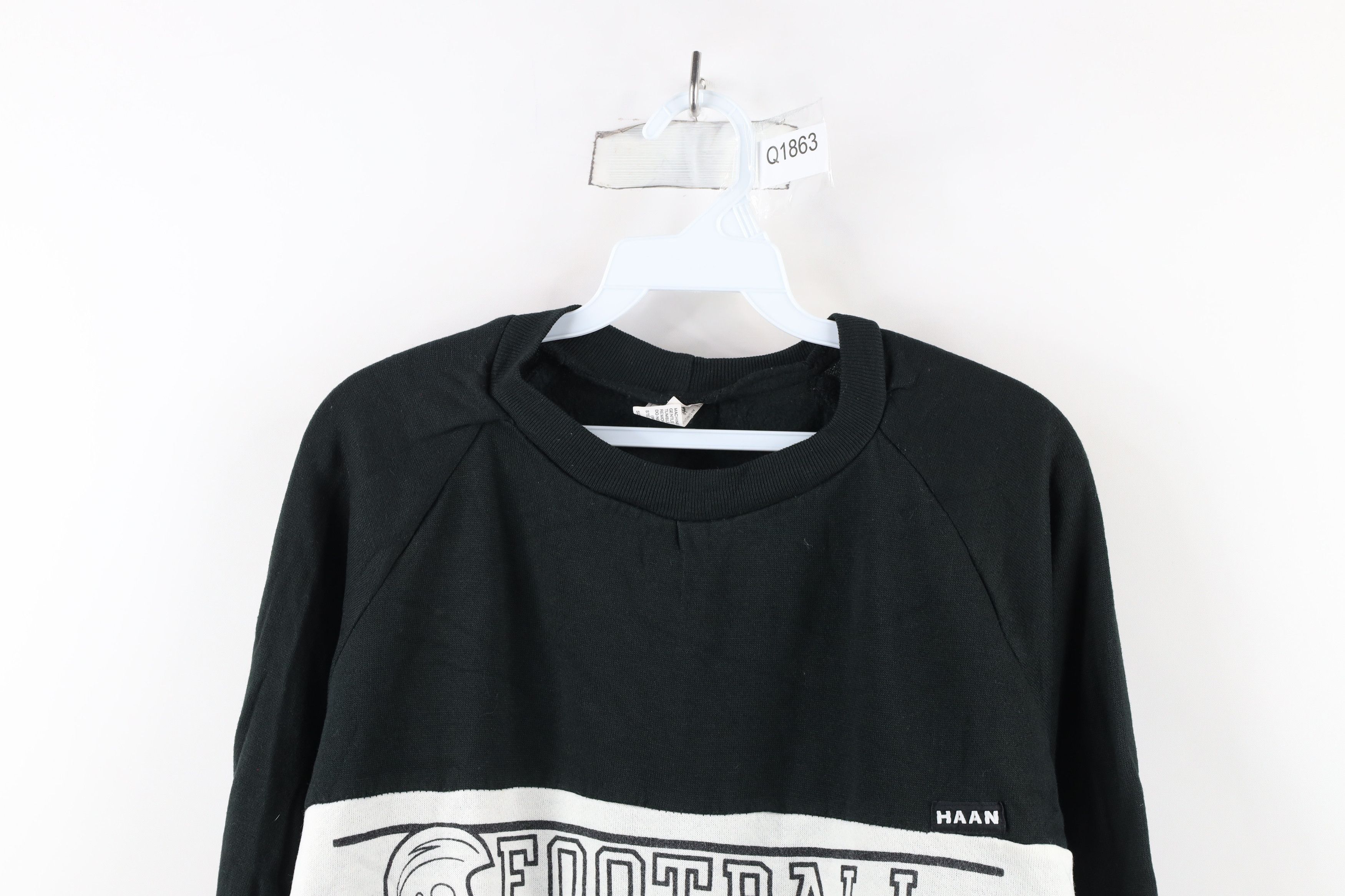 Vintage Vintage 80s 90s Streetwear Out Football Sweatshirt Black USA Size XXL / US 16-18 / IT 52-54 - 2 Thumbnail