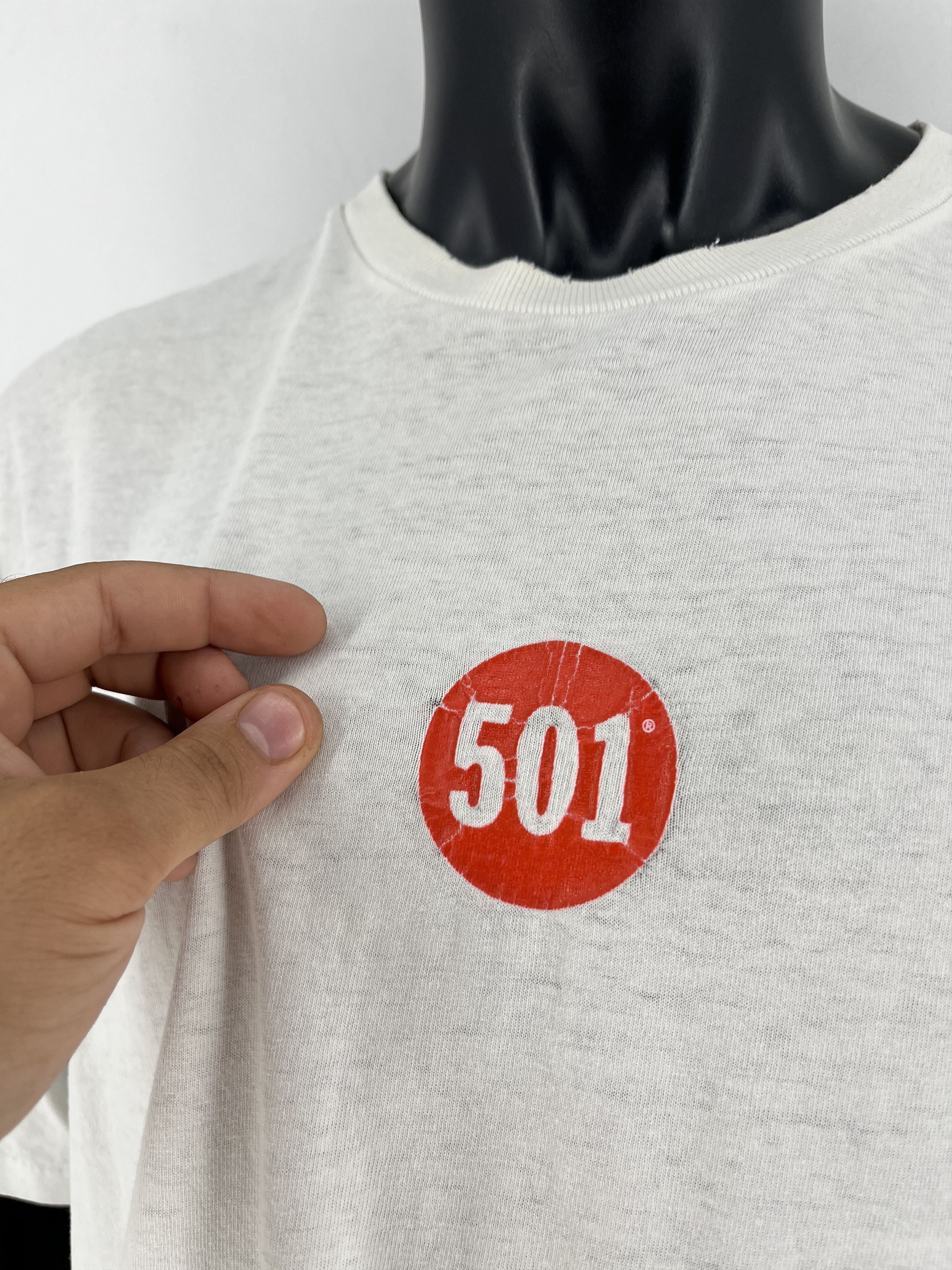 Levi's Vintage Clothing Vintage 1990s Levi’s 501 T shirt mens tee Rare Men’s Size US M / EU 48-50 / 2 - 6 Thumbnail
