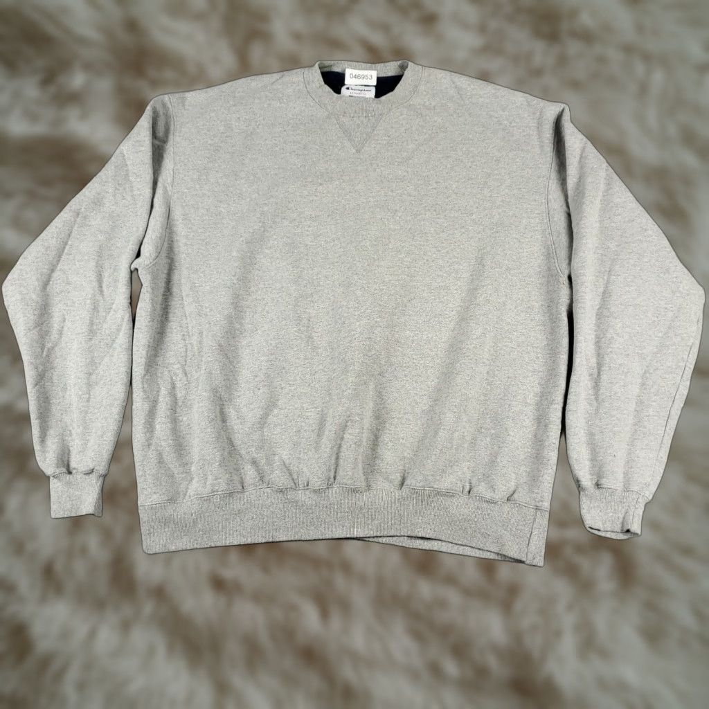 Champion VINTAGE Champion Sweater Pullover Men 2XL Gray Casual Knit Long Sleeve Crew Neck All Seasons Size US XXL / EU 58 / 5 - 1 Thumbnail