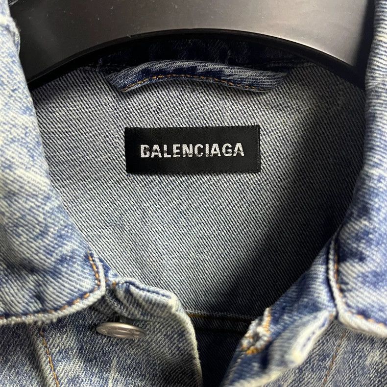 Balenciaga Balenciaga latest denim blue logo full print casual single Size US M / EU 48-50 / 2 - 3 Thumbnail