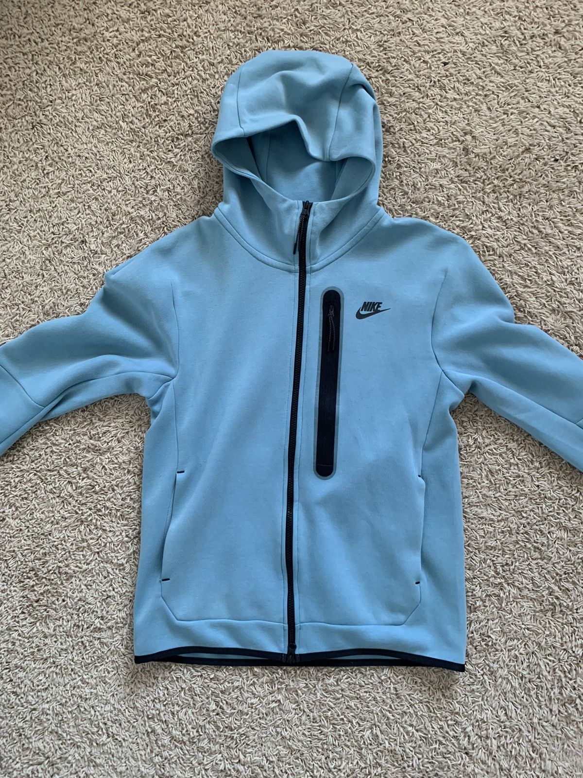 Nike Light Blue Tech Fleece Zip Up Grailed